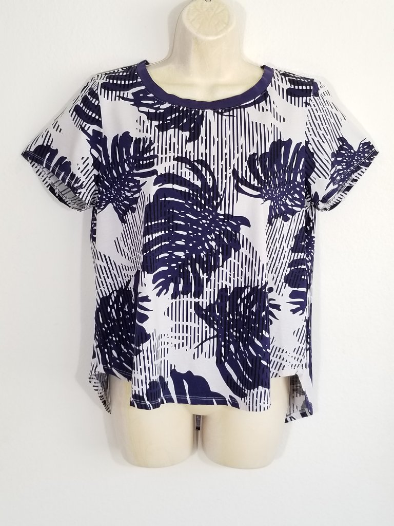Tommy Bahama Floral Striped Tee Top 7000e1m